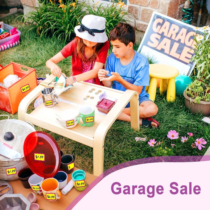 labelon 300 Pcs Removable Yard Sale Price Stickers, 2"x3" Self-Adhesive Price Tag Stickers for Garage Sale, Rummage Sale Price Labels for Retail, Flea Markets and Estate - Image 3